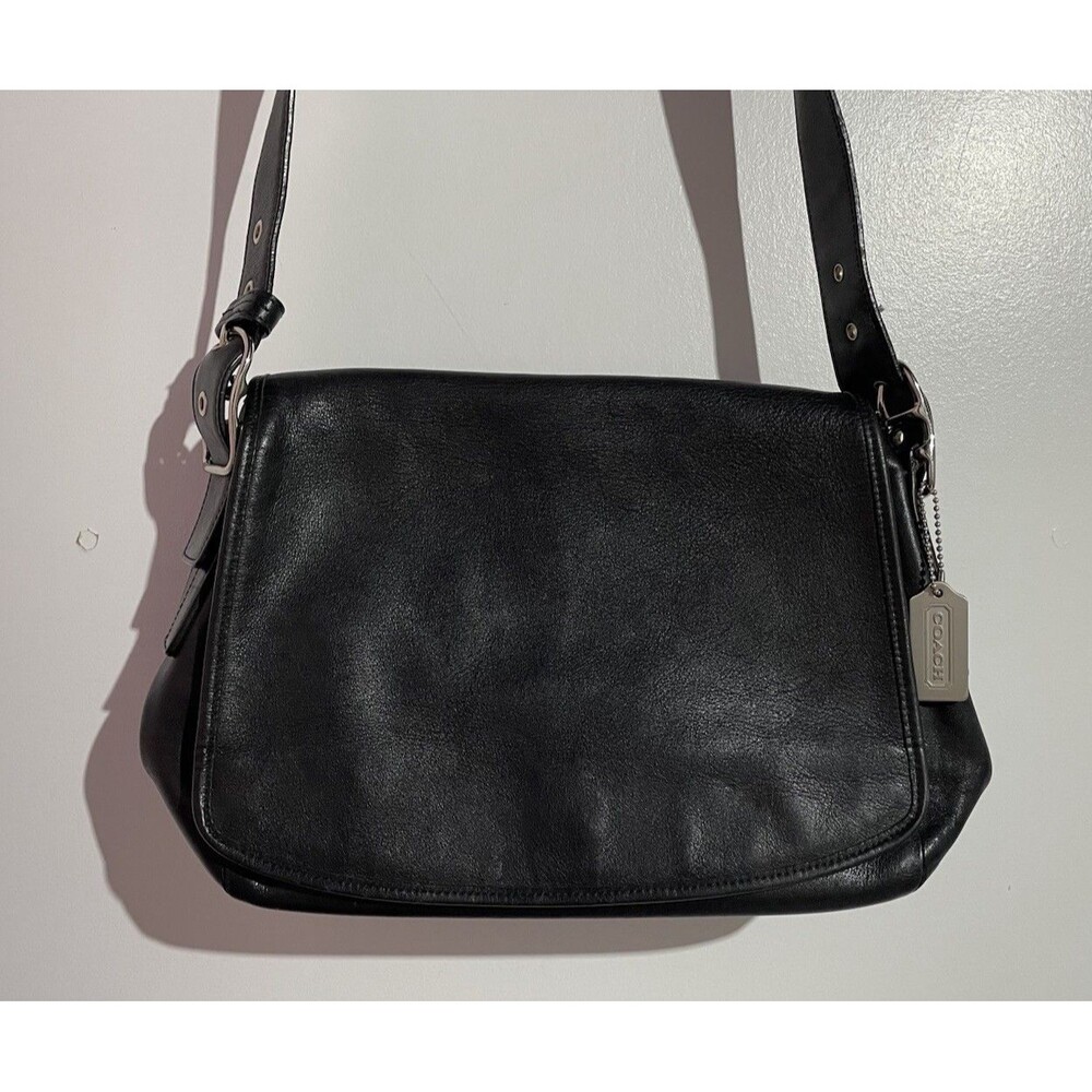 Vtg Coach Convertible Legacy Flap Crossbody Shoulder Bag Leather‎ Authentic 9332